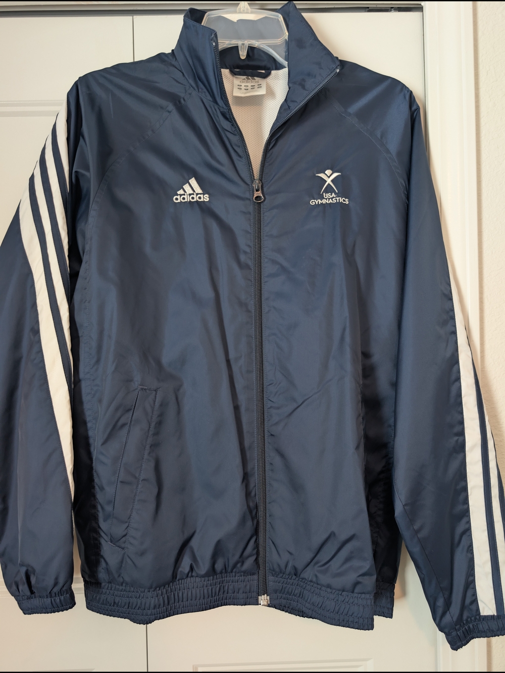 Like New - Adidas Navy Blue USA Gymnastics Windbreaker Jacket - XS